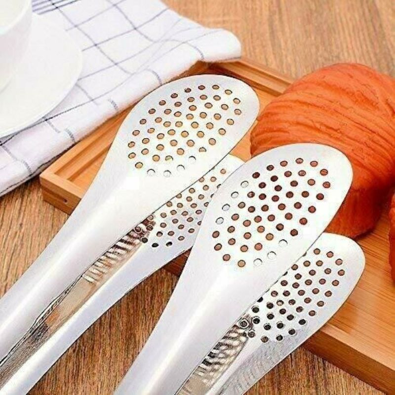 Stainless steel kitchen tongs