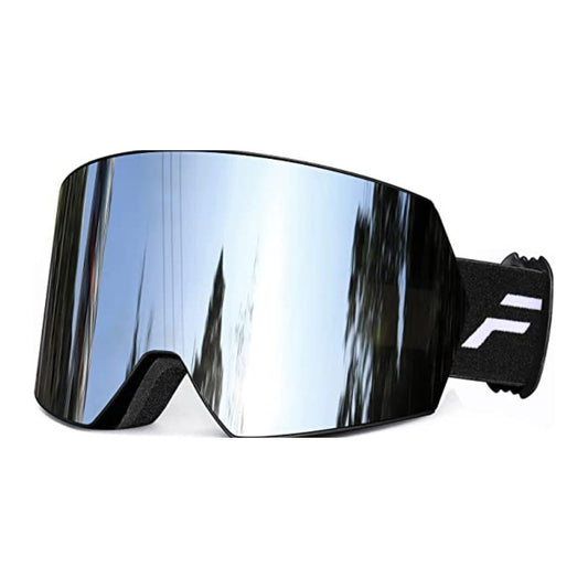 Ski goggles anti-fog protection, Colour: Silver & Black Frame