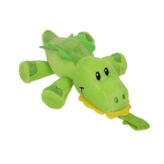 Combined set of pacifier with crocodile plush