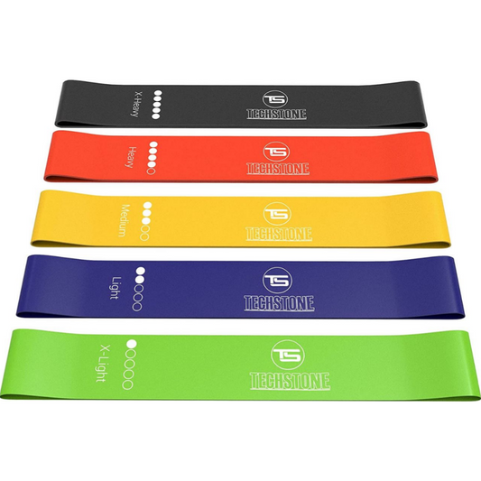 Resistance band set of 5 different resistance levels