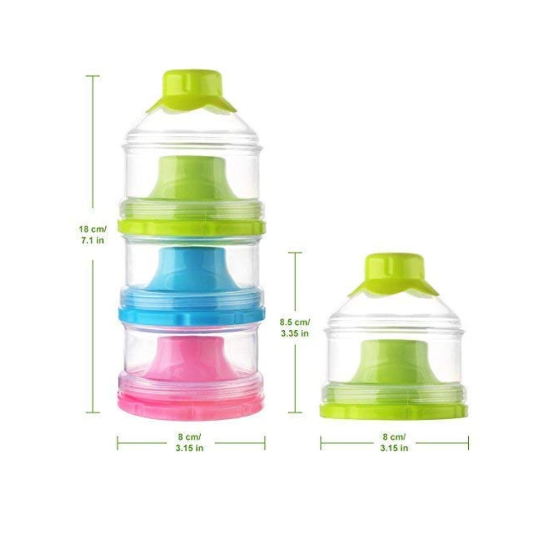 3 Layer Stackable Milk Powder Formula Dispenser (2 Pack)