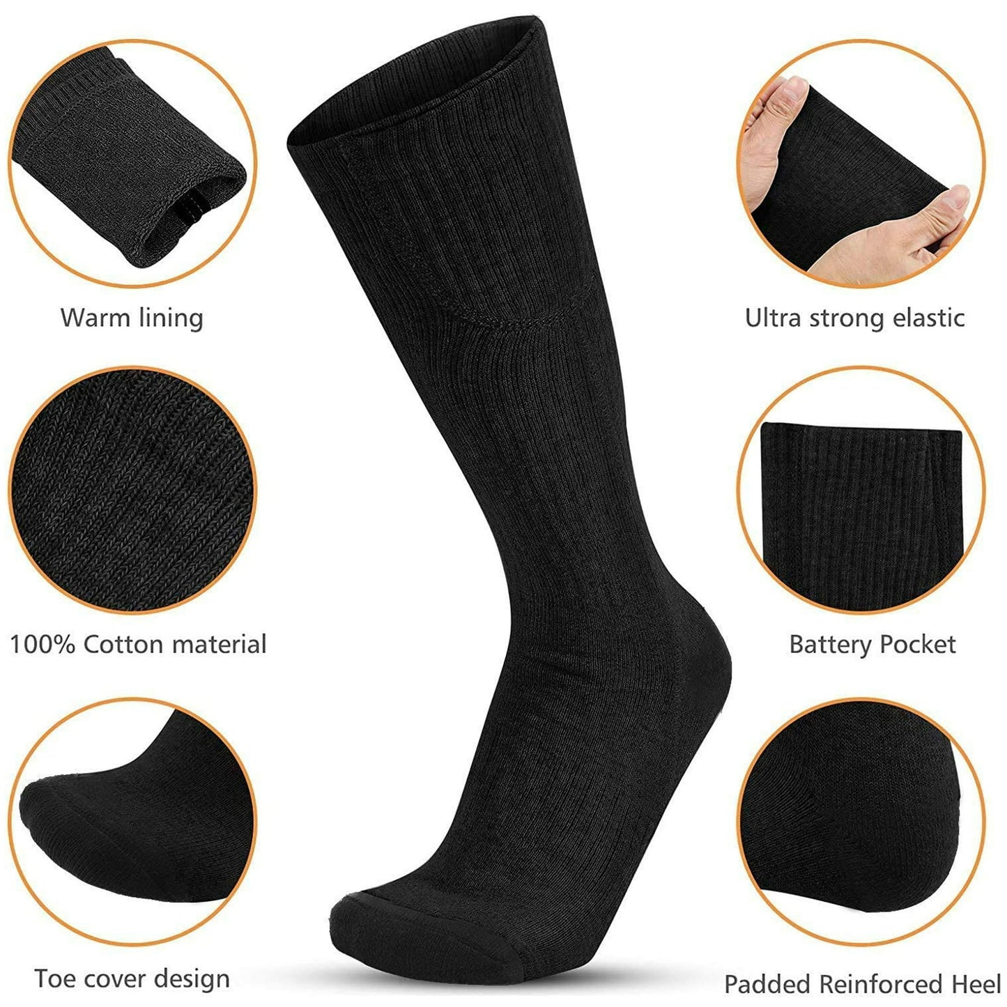 Heated Socks with 3 Heating Settings