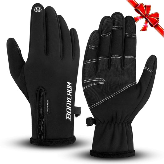 Touchscreen Windproof Non-Slip Heated Gloves Color: Black