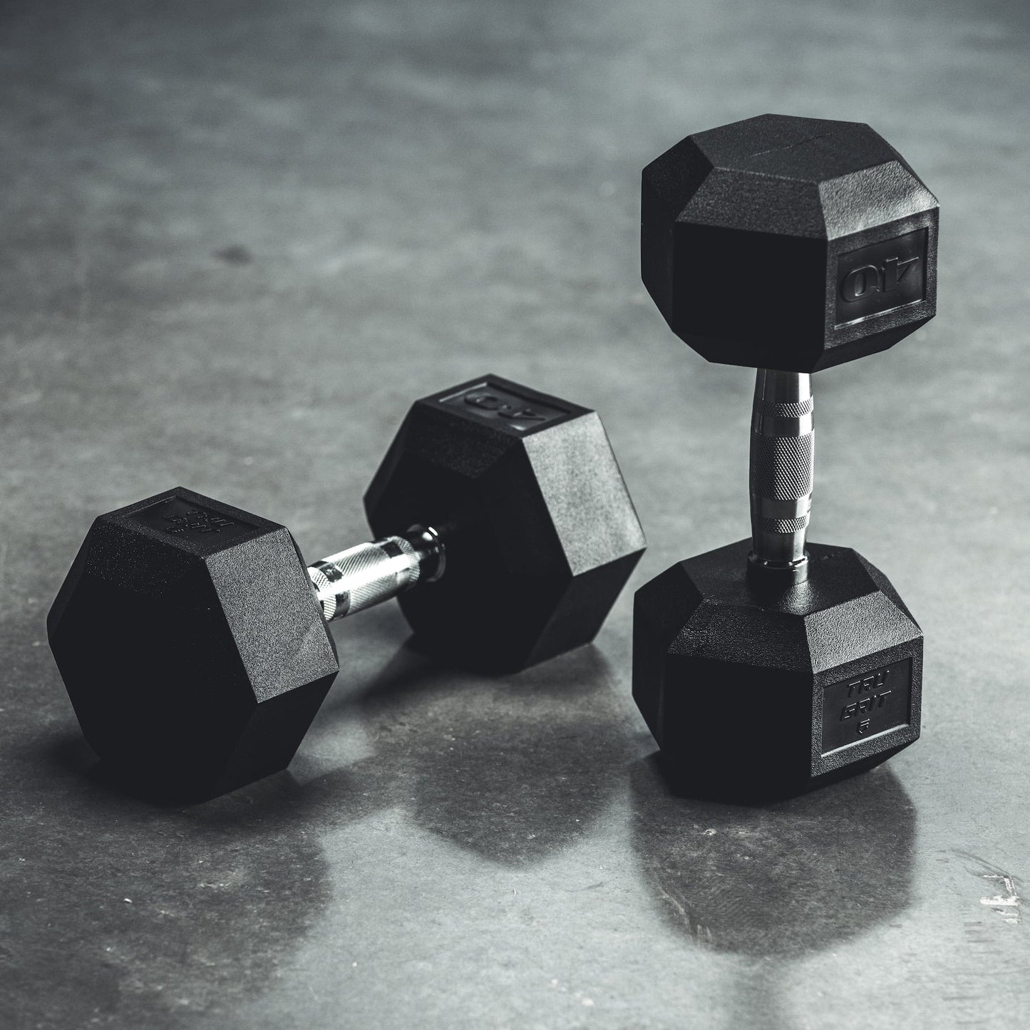 20 lb Rubber Hex Dumbbell, Single