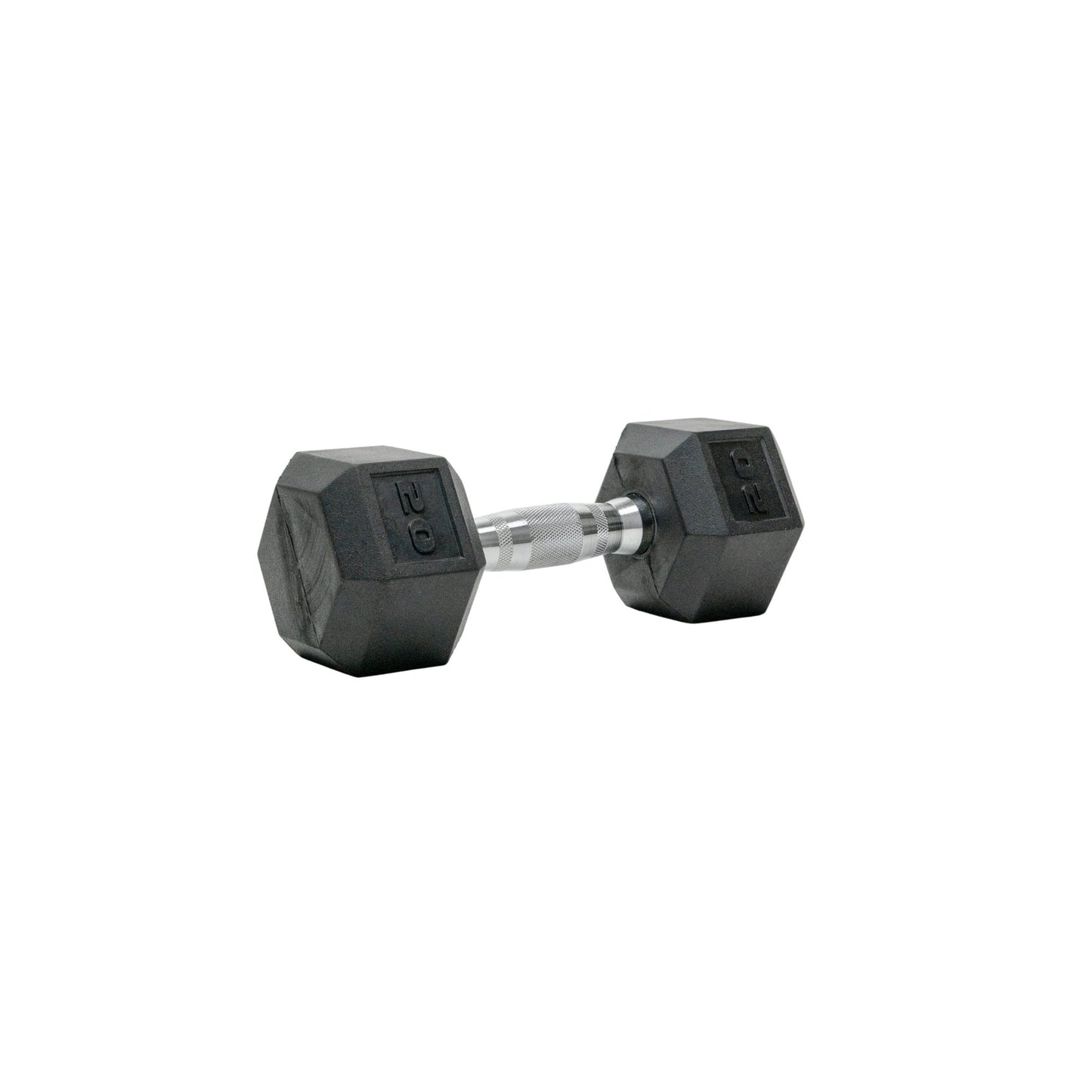 20 lb Rubber Hex Dumbbell, Single