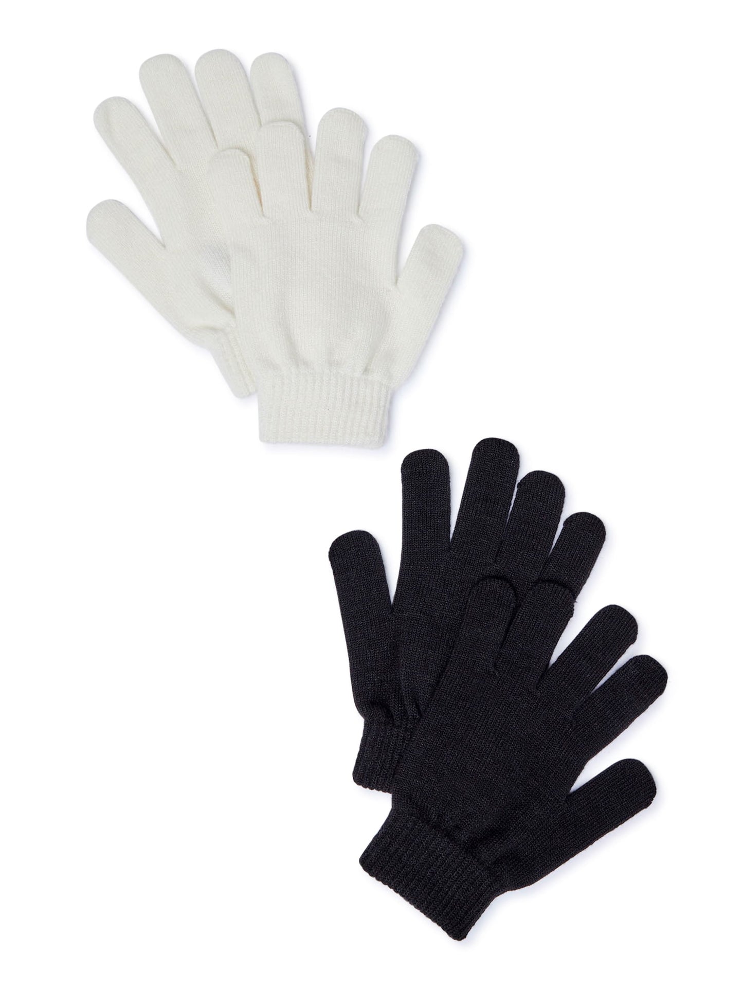 Pack of 2 Gloves, Color: Black/White