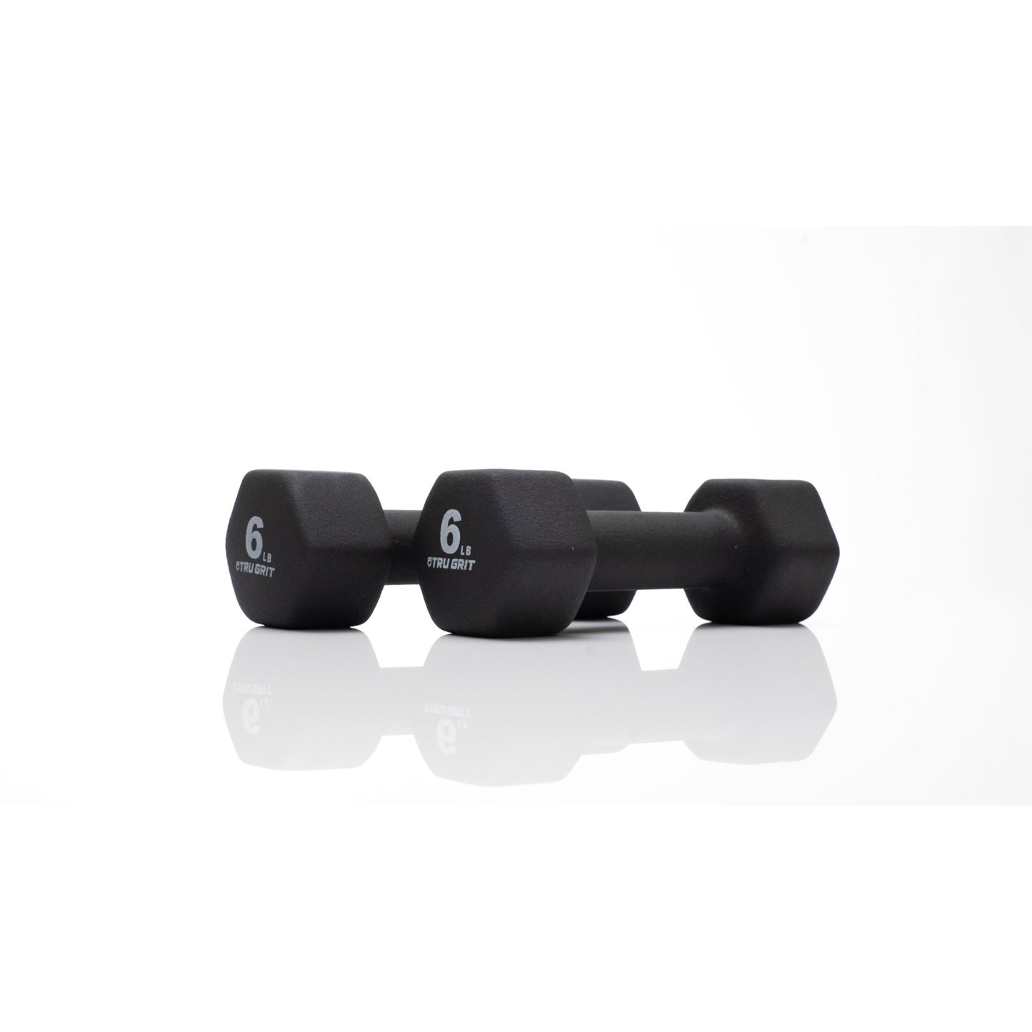 6lb Black Neoprene Dumbbells, Pair