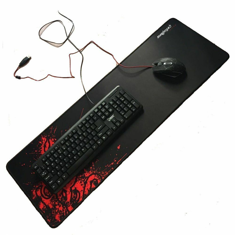 Large XXL mouse pad, Color: Black and red