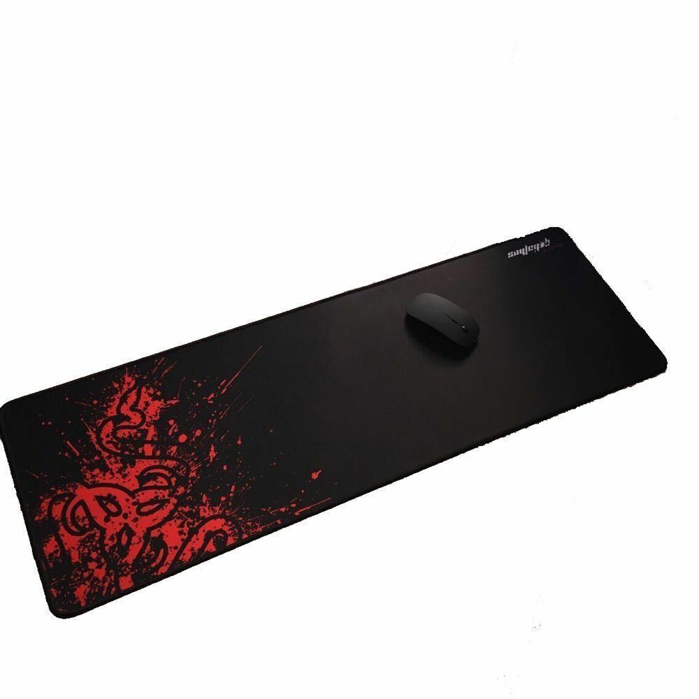 Large XXL mouse pad, Color: Black and red