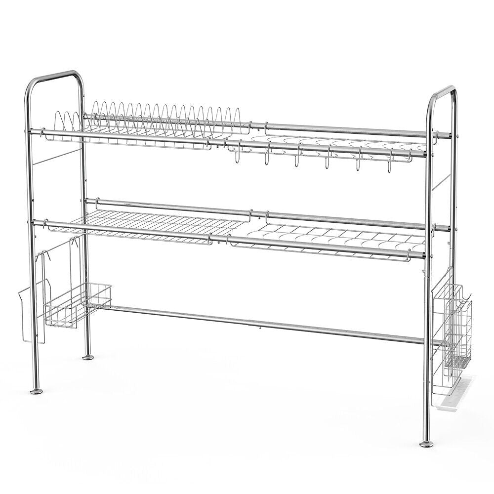 2 Tier Stainless Steel Dish Drying Rack