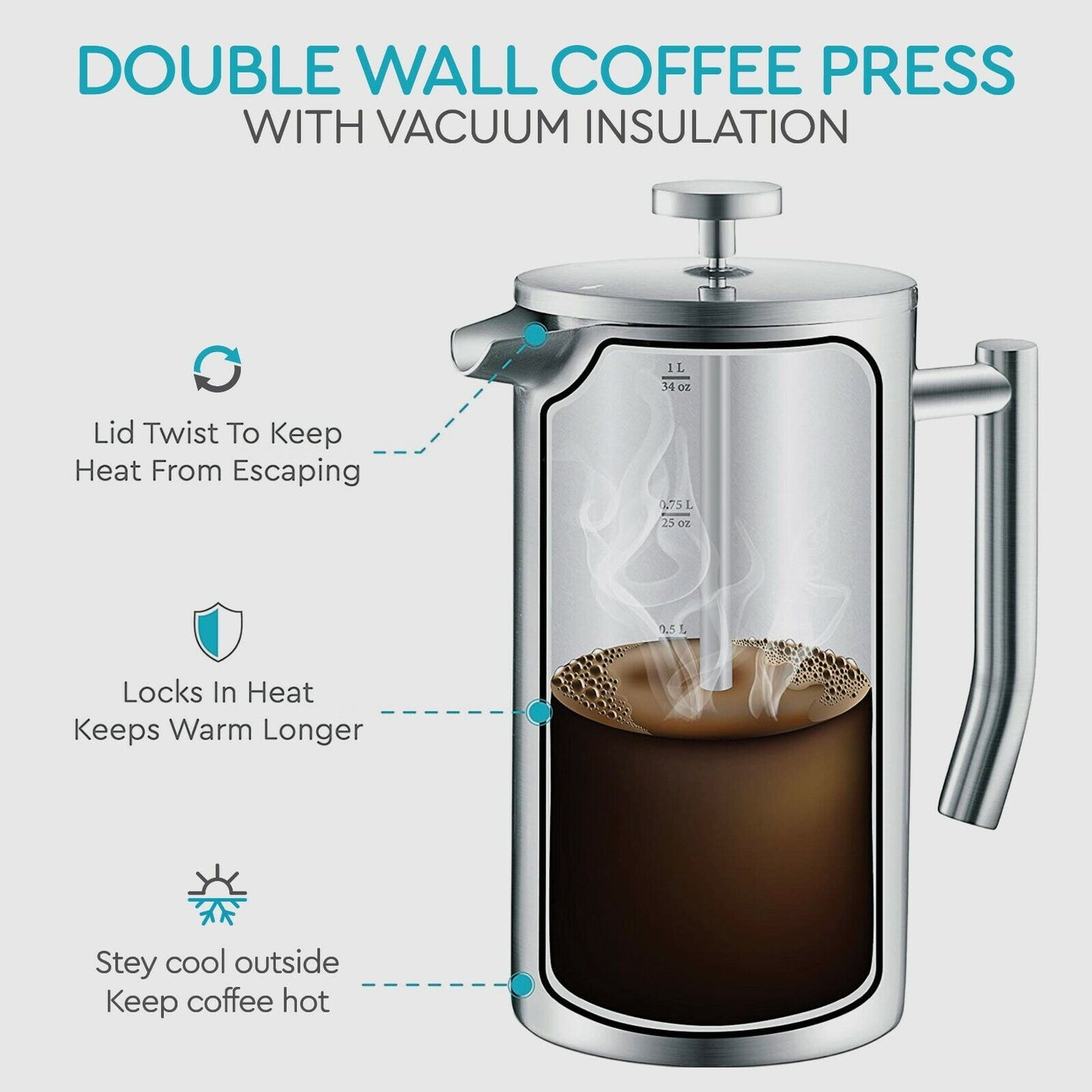 Stainless Steel French Coffee Press