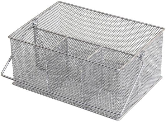 Silver condiment/kitchen supply rack, stainless steel