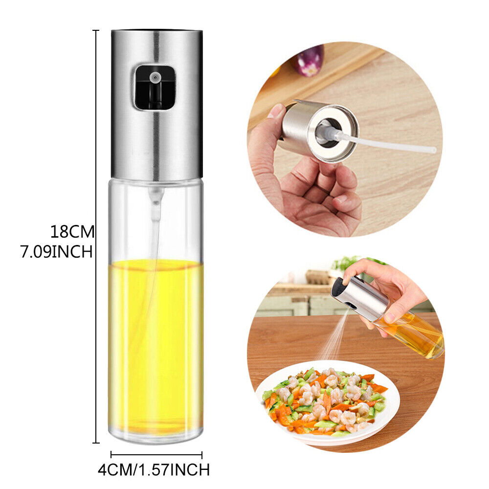 Oil and Vinegar Spray Dispenser, Glass Bottle