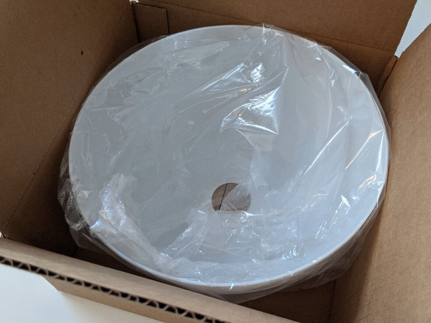 Plastic bowl lamp shade for floor lamp, 10"