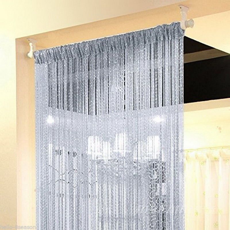 Crystal Beaded Curtains, Color: Silver Gray