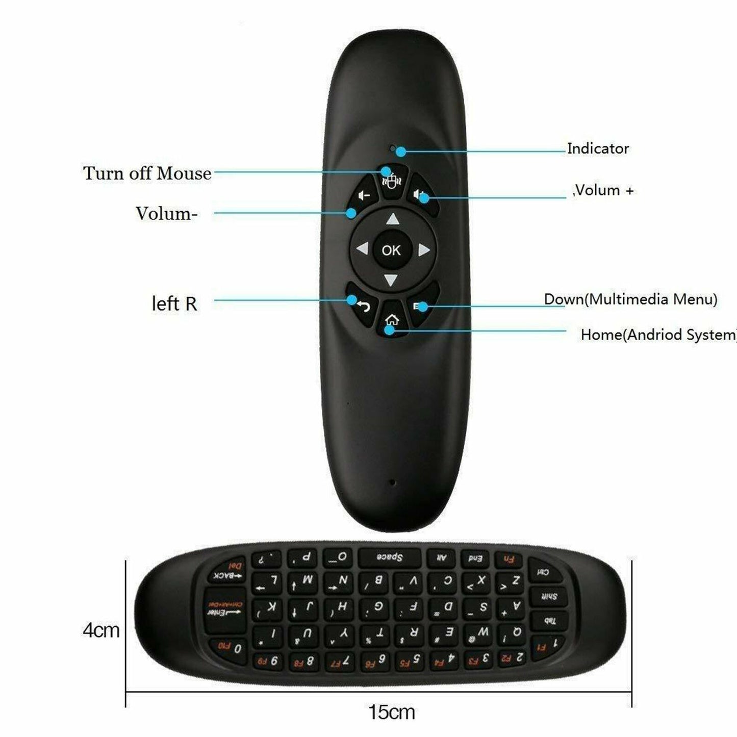 2.4G Wireless Mini Remote Control