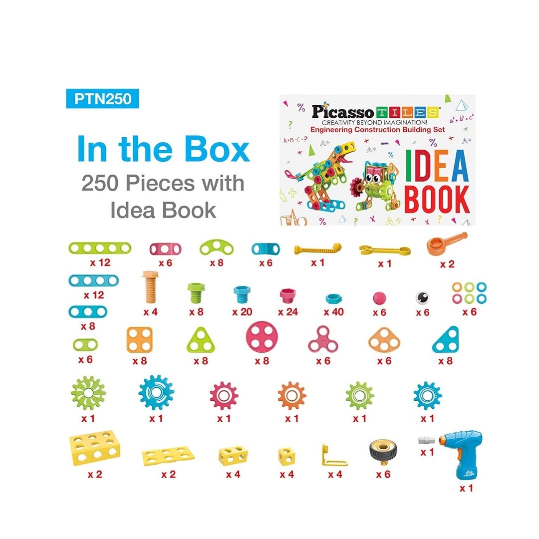 Learning Building Blocks 250 Pieces for Kids (PTN250)